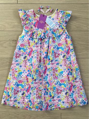 Robe chasuble en Liberty exclusif Margareth Annie Jacadi T-5 ans