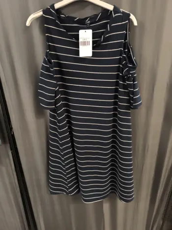 23565 robe marine rayé blanc femme XS Kiabi