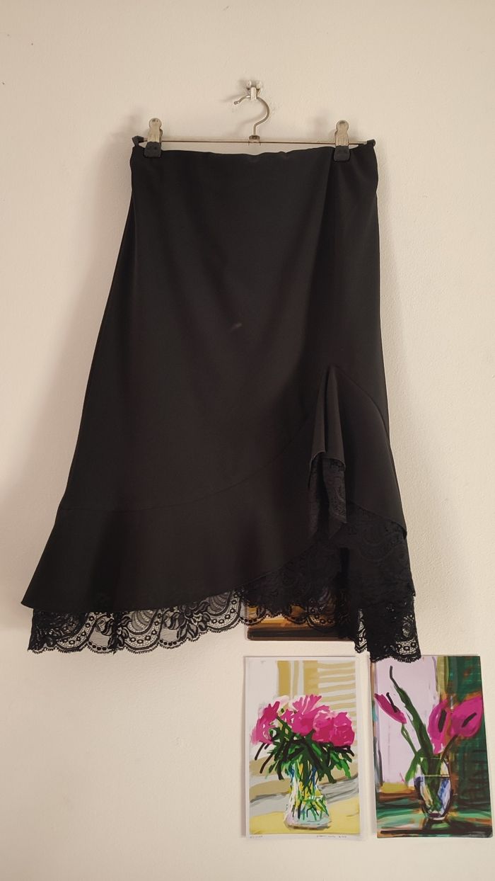 Jupe Sisley dentelle taille M - photo numéro 2