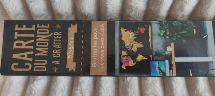 Carte du monde à gratter – 52x87 cm – Neuve - photo numéro 2