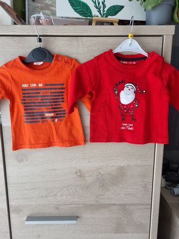 Lot 2 tee-shirts kiabi et gémo 3 mois