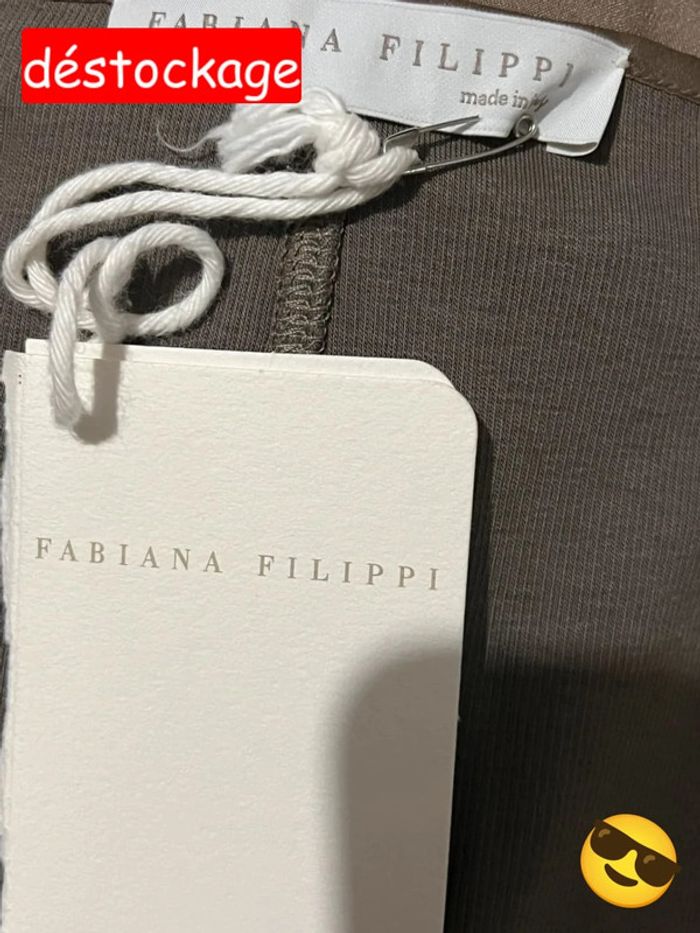 Robe chic bi matière coton et soie taille XS/S - Fabiana Filippi - neuve - photo numéro 6