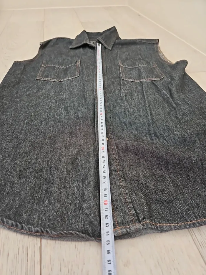 Chemise sans manches en jean taille M - photo numéro 14