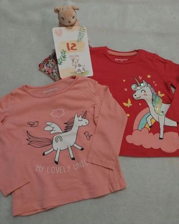 Lot 2 t-shirt 12 mois 