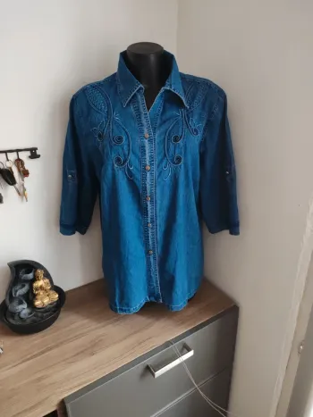 Veste effet Jean's 95%coton xxxl