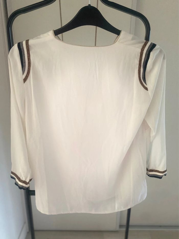 Haut blanc Promod manches 3/4 - photo numéro 3