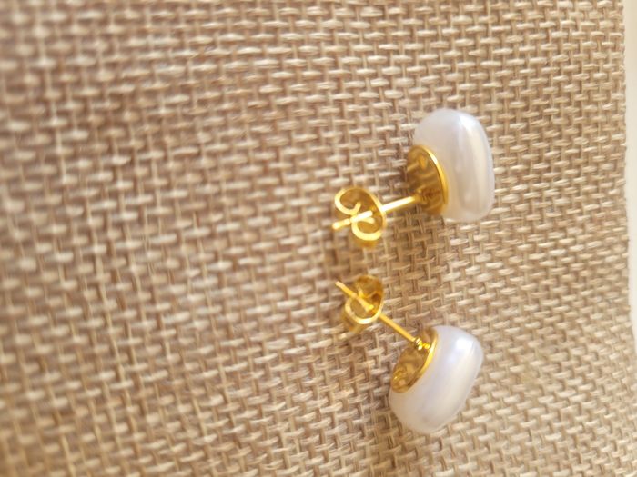 Boucle d'oreille upcyclé avec jolis boutons - photo numéro 3
