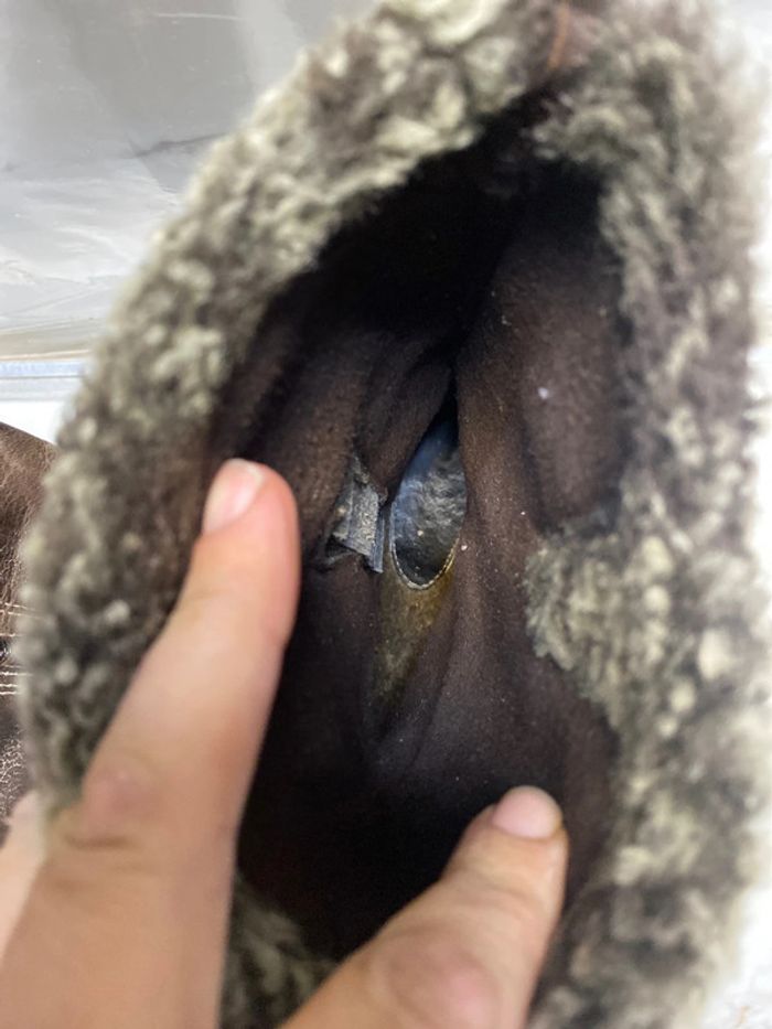 Bottes mi hautes d’hiver . cuir . Pointure 37 . - photo numéro 12