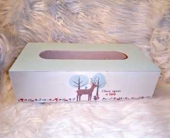 Boîte à mouchoirs bois