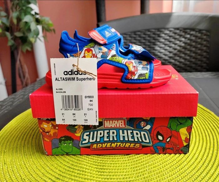 Sandale Rouge Marvel - Adidas, Avengers - Taille 21 - photo numéro 7