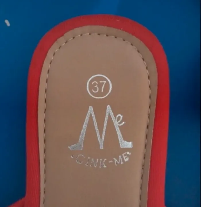 Claquettes cink-me été rouge ouverte taille 37 - photo numéro 4
