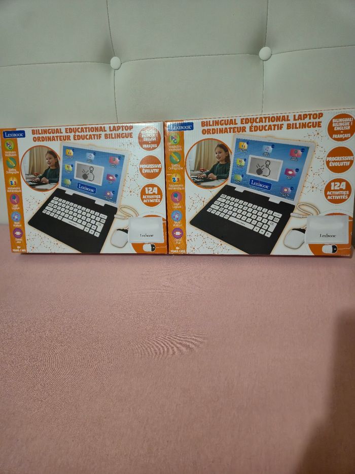 Lot de 2 ordinateurs Lexibook bilingues éducatif 124 activités