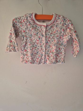 Gilet imprimé floral Petit Bateau 6 mois - 67 cm