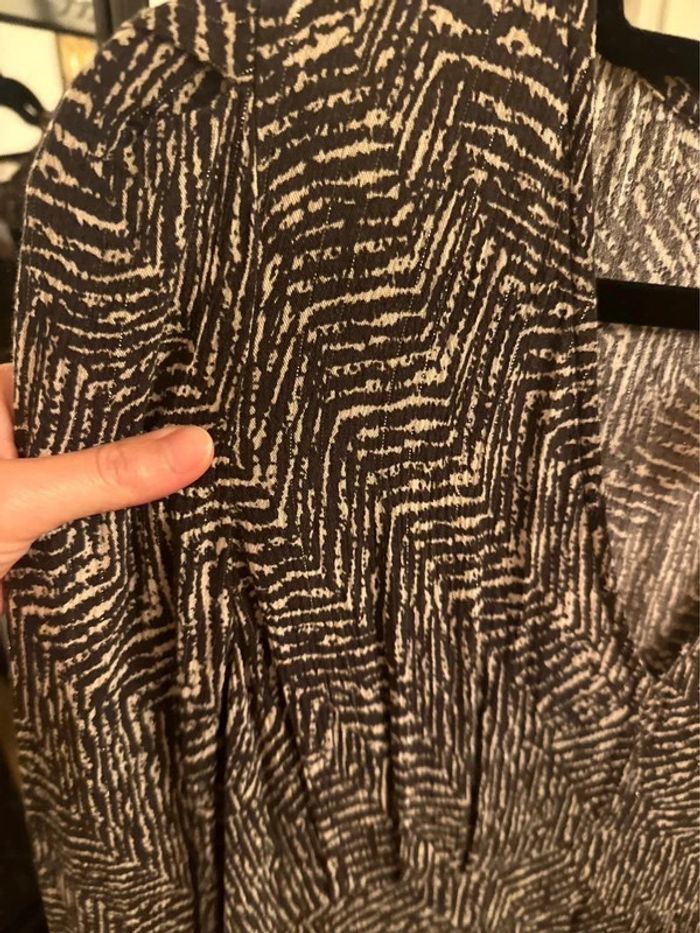 Robe longue motif noir blanc lurex An’ge taille 1 - photo numéro 4