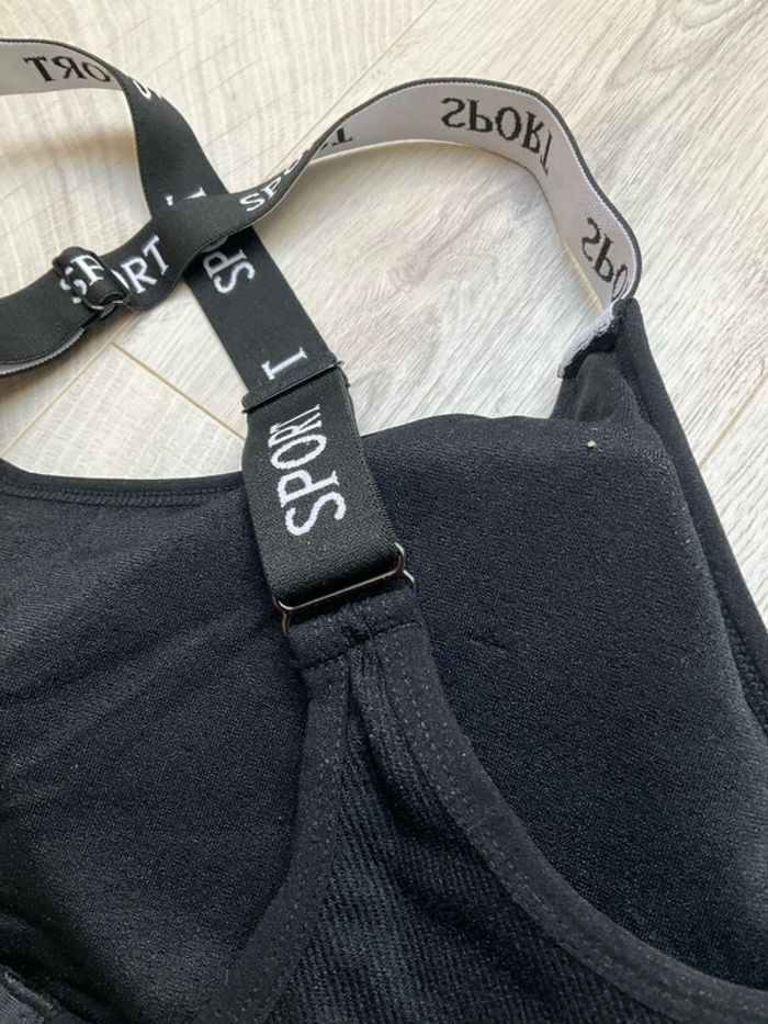 Brassière noire XXL sport maintien intermédiaire - photo numéro 7