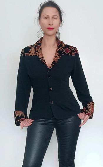 Blazer col velours vintage
