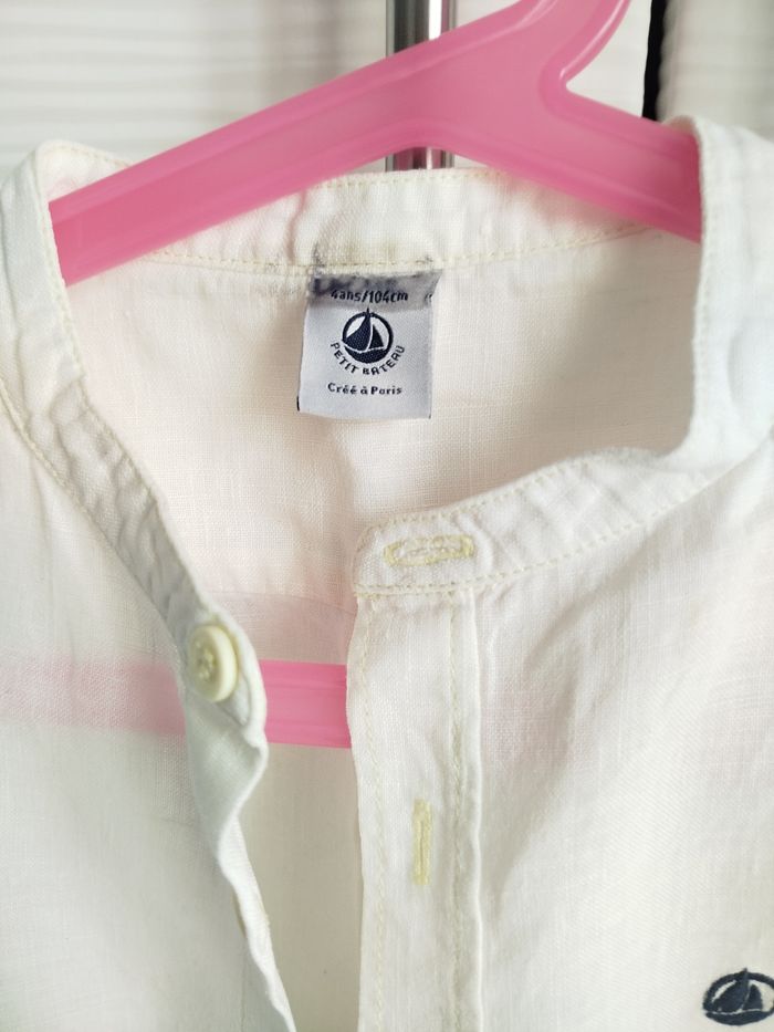 Chemise jaune pâle garçon petit bateau 4 ans - photo numéro 3