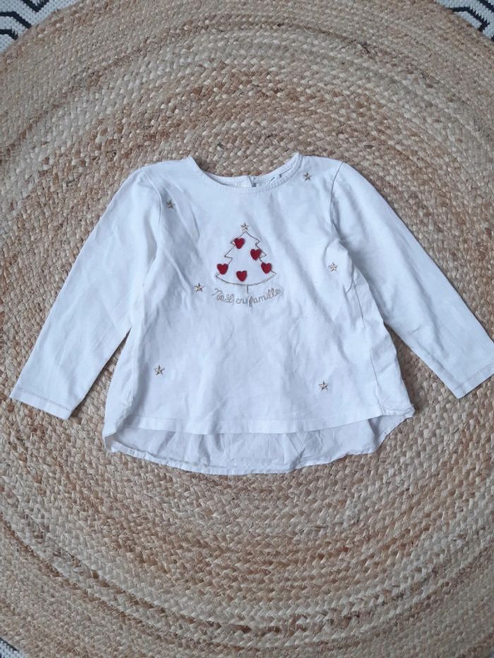 Blouse manches longues Noël TAO 36 mois
