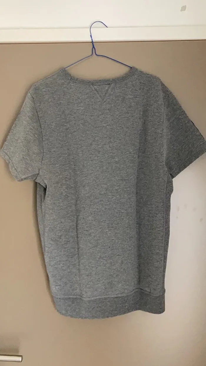 T-shirt molleton homme manches courtes gris L Meltin’ Pot - photo numéro 6