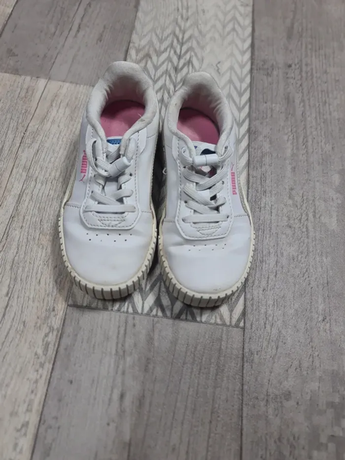 Baskets Puma enfant - Blanc irisé - Taille 28