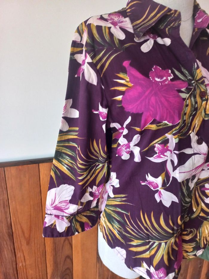 Chemise fleurie manches longues - photo numéro 2