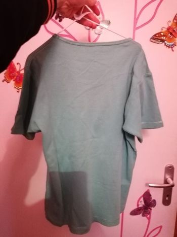Tee shirt bleu cyan
