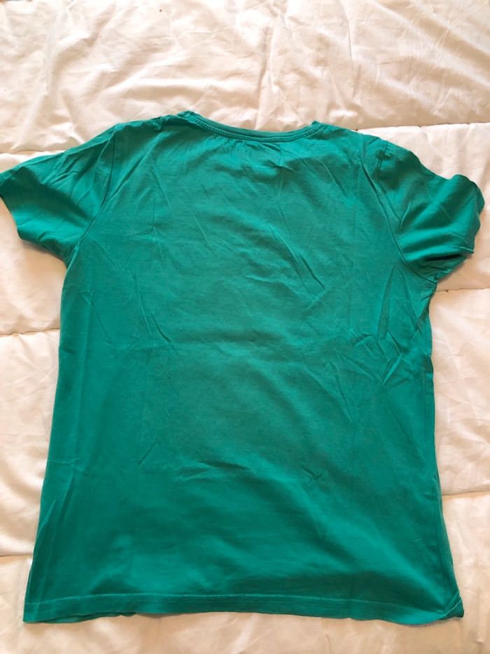 T-shirt message proverbe Bizzbee bleu vert taille S - photo numéro 5
