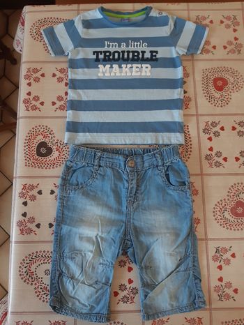 Ensemble tee-shirt pantacourt