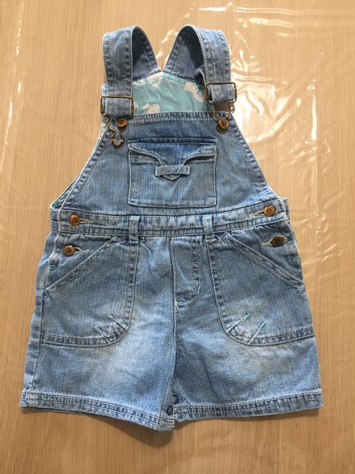 Salopette short jean