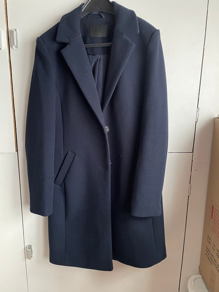 Manteau long bleu marine - photo numéro 6