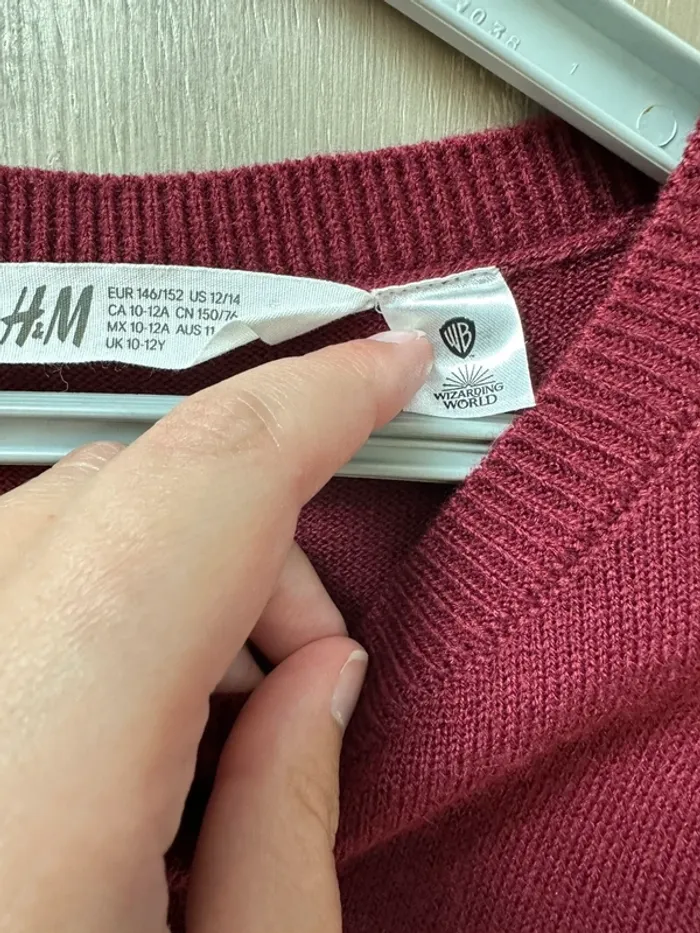 Pull Poudlard Harry Potter H&M 10 - 12 ans fille bordeaux - photo numéro 5