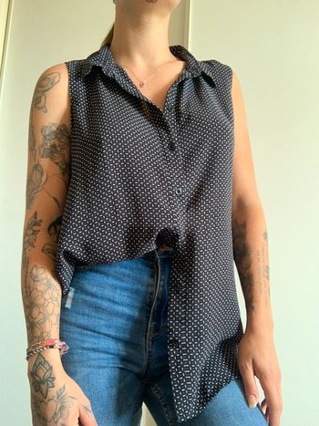 Blouse été noir et blanc La Halle taille 36 s
