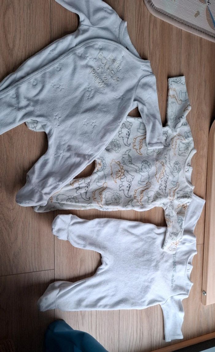 Lot de 3 pyjamas Gemo 3 mois - photo numéro 2