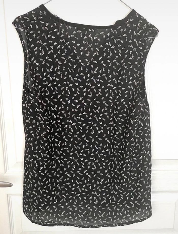 Blouse noire et blanche sans manche ETAM - photo numéro 2