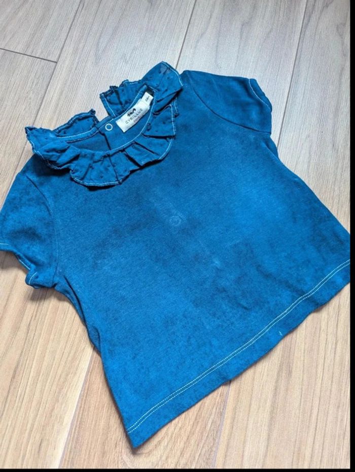 T-shirt col manches courtes
