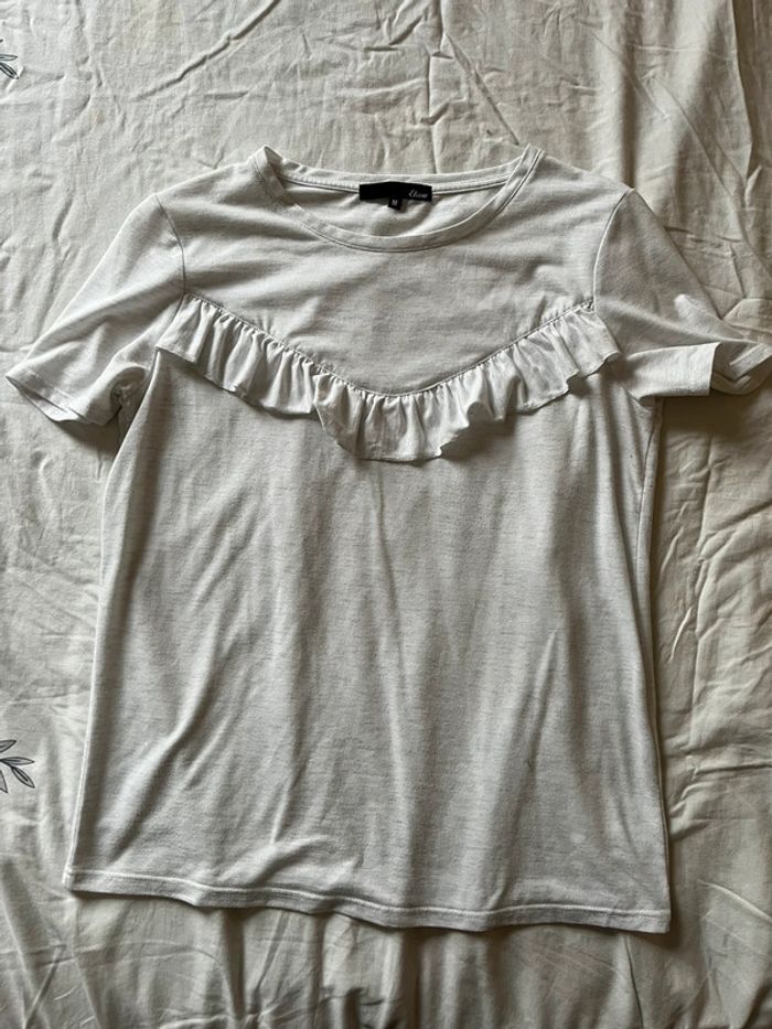 T-shirt volants blanc Etam - photo numéro 3