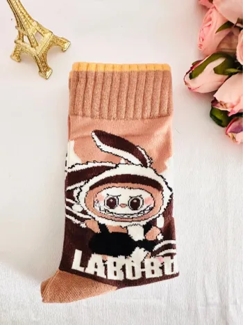 🇰🇷Chaussettes fantaisie LABUBU déguisé en lapin – Édition Pop Mart x Olive Cake