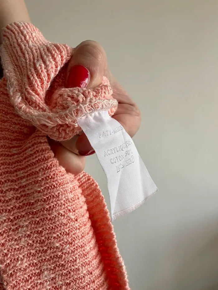 Pull vintage années 80 brodé à rubans taille S - photo numéro 10