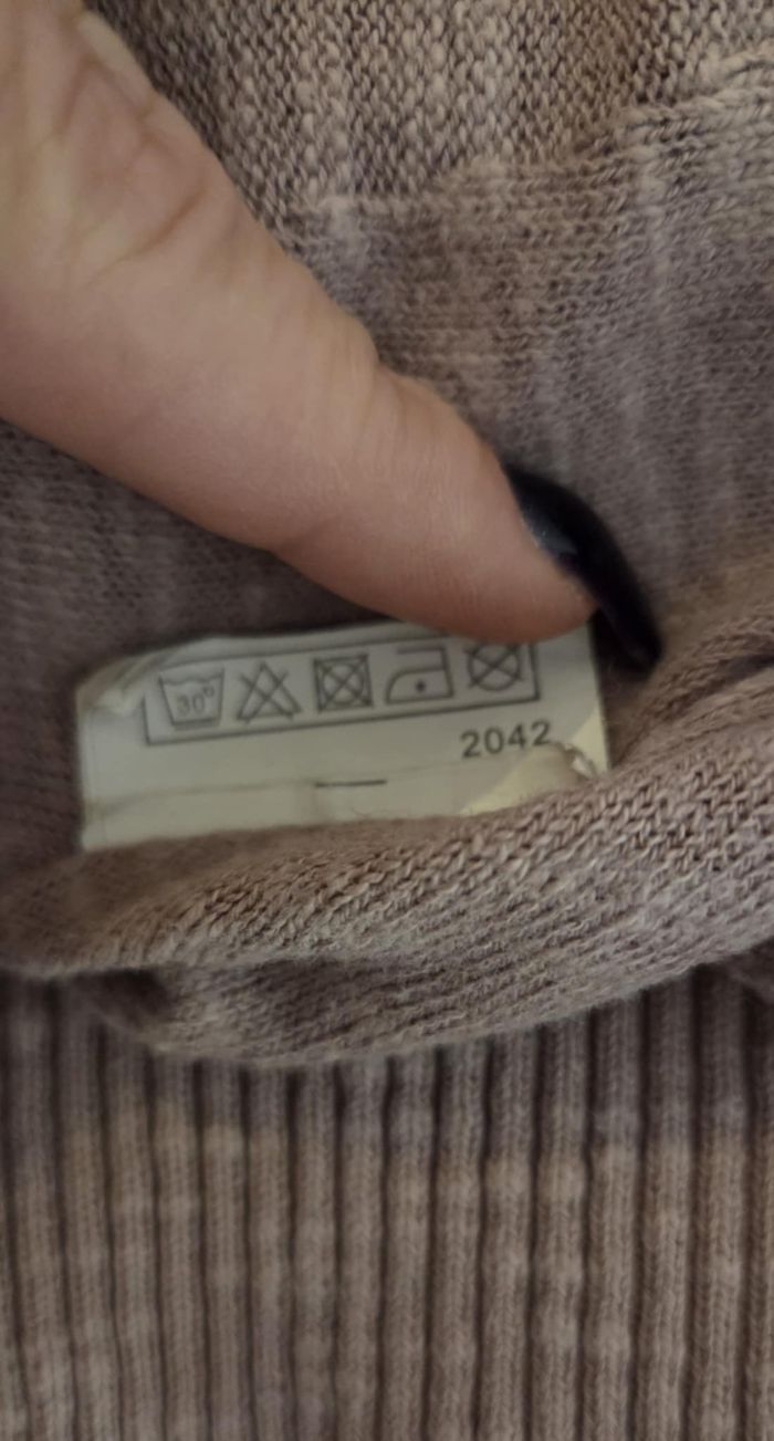 Pull homme Kaporal rose chiné – coton & lin – taille M - photo numéro 9