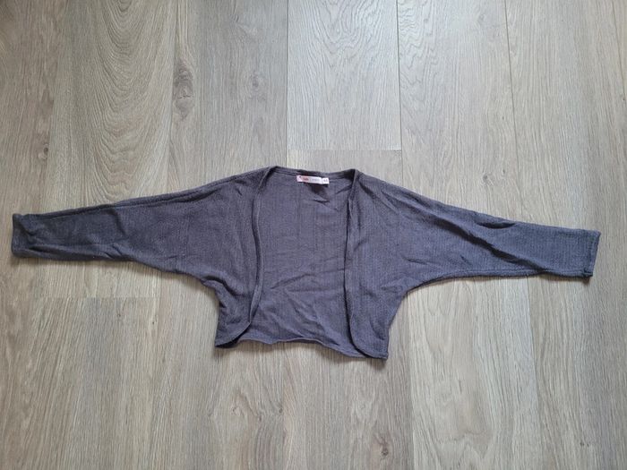 Boléro gris pailleté