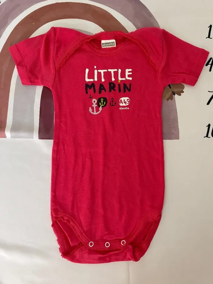 Lot de 2 bodies été bébé fille – Absorba – Taille 12 mois / 74 cm👶💖 - photo numéro 5