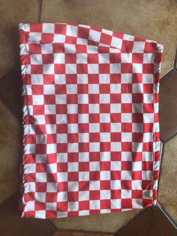 Top court à carreaux taille S