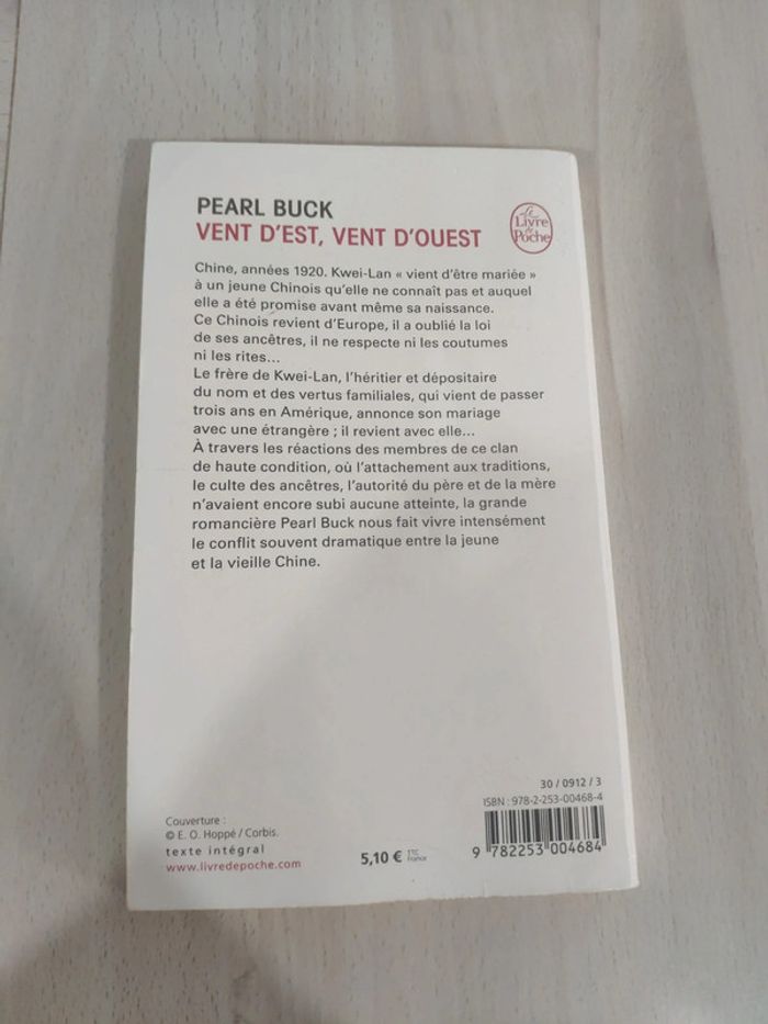 Livre poche vent d'est vent d'ouest Pearl Buck - photo numéro 2