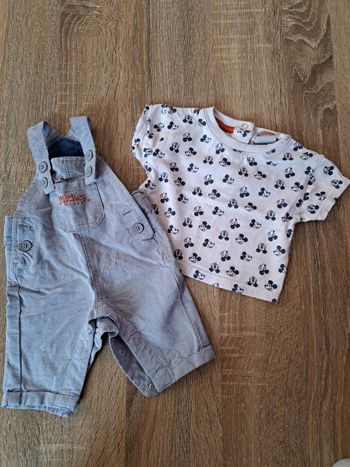 Ensemble salopette tshirt 1 mois