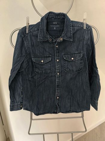 Chemise manches longues en jean CFK 8 ans
