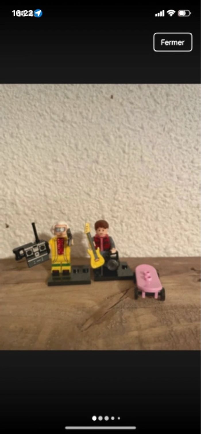 Lot deux mini figurines retour vers le futur