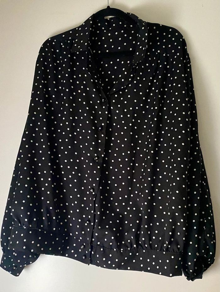 Chemise a pois handmade manches bouffantes Taille Unique - photo numéro 3
