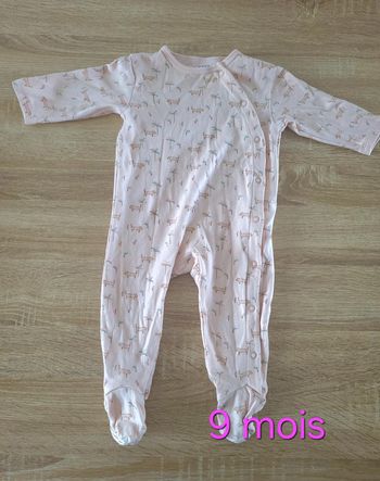 Pyjama rose 9 mois