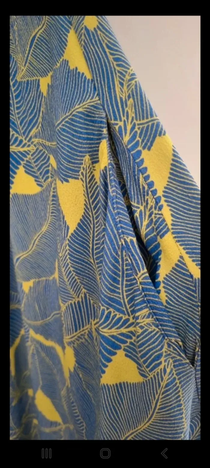 Robe h&m longue imprimée bleu vert 38 - photo numéro 6
