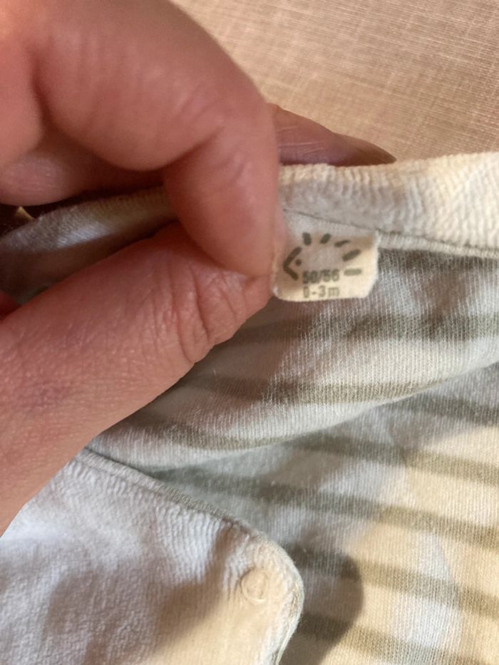 Haut cache-cœur Iobio en velours bio - Taille 50/56 (0-3 mois) - photo numéro 5